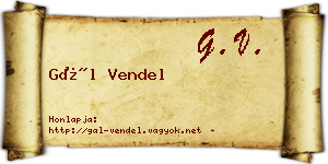 Gál Vendel névjegykártya